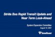 Stride Bus Rapid Transit Update and Near Term Look-Ahead