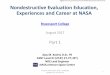 Nondestructive Evaluation Education, Experiences and 