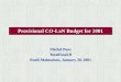 Provisional CO-LaN Budget for 2001