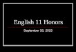 English 11 Honors - Loudoun County Public Schools