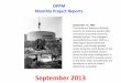OPPM Monthly Project Reports - Smithsonian Institution