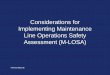 Considerations for Implementing Maintenance Line 
