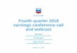 Fourth quarter 2018 earnings conference call and webcast