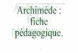 Expérimentarium de l’ULB. Fiche pédagogique sur Archimède