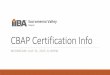 CBAP Certification Info