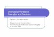 Mechanical Ventilation Principles and Practices