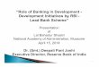 “Role of Banking in Development - Development Initiatives 