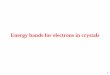 Energy bands for electrons in crystals