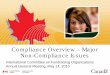 Compliance Overview – Major Non-Compliance Issues