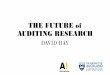 THE FUTURE of AUDITING RESEARCH - unipr.it