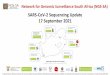 SARS-CoV-2 Sequencing Update 17 September 2021
