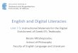 English and Digital Literacies