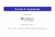 Security II: Cryptography