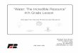 “Water: The Incredible Resource” 4th Grade Lesson