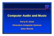 Computer Audio and Music - Princeton University