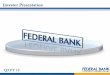Investor Presentation - Federal Bank