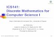 University of Hawaii ICS141: Discrete Mathematics for 