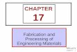 Chapter 17: Fabrication and Processing of Engineering 