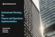 Environment Planning for Finance and Operations 