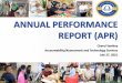 ANNUAL PERFORMANCE REPORT (APR)