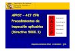 APPCC – 417 CFR Procedimientos de inspección aplicables 
