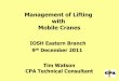 Management of Lifting with Mobile Cranes