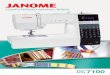 JANOME COMPUTER/SED SEWING SERIES JANOME DC7100 …