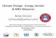 Climate Change: Energy, Gender & MRV Measures
