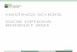 HASTINGS SCHOOL IGCSE OPTIONS BOOKLET 2021
