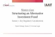 Master-class Structuring an Alternative Investment Fund