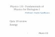 Physics 131- Fundamentals ofFundamentals of Physics for 