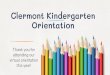 Clermont Kindergarten Orientation