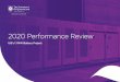 2020 Performance Review - Sustainability
