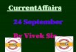 CurrentAffairs 24 September By Vivek Sir