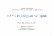 FZM210 Dalgalar ve Optik - Ankara Üniversitesi