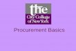 Procurement Basics - City College of New York