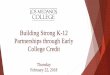 Building Strong K-12 Partnerships through Early College Credit