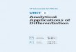 Analytical Applications of Differentiation