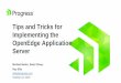Tips and Tricks for Implementing the OpenEdge Application 