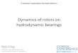 Dynamics of rotors on hydrodynamic bearings