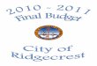 City of Ridgecrest Final Budget 2010-11