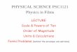 PHYSICAL SCIENCE PSC1121 Physics in Films
