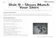 Name: Date: Unit 9 – Shoes Match Your Shirt