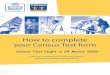 How to complete your Census Test form