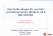 Thomsenmodular Geothermal Power Plant Presentation - SMU
