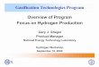 Overview of Program Focus on Hydrogen Production