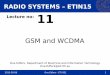 RADIO SYSTEMS – ETIN15 Lecture no: 11