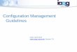 Configuration Management Guidelines