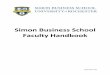 Simon Business School Faculty Handbook
