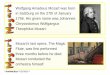 Wolfgang Amadeus Mozart was born in Salzburg on the 27th 